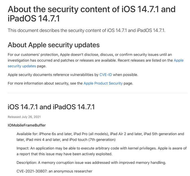潼关苹果手机维修分享iOS 14.7.1 正式版更新内容及升级方法 